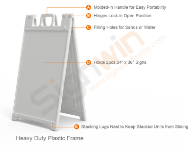 Signicade Standard A Frame Sign Print Signage Wash Hands & Social Distancing 01